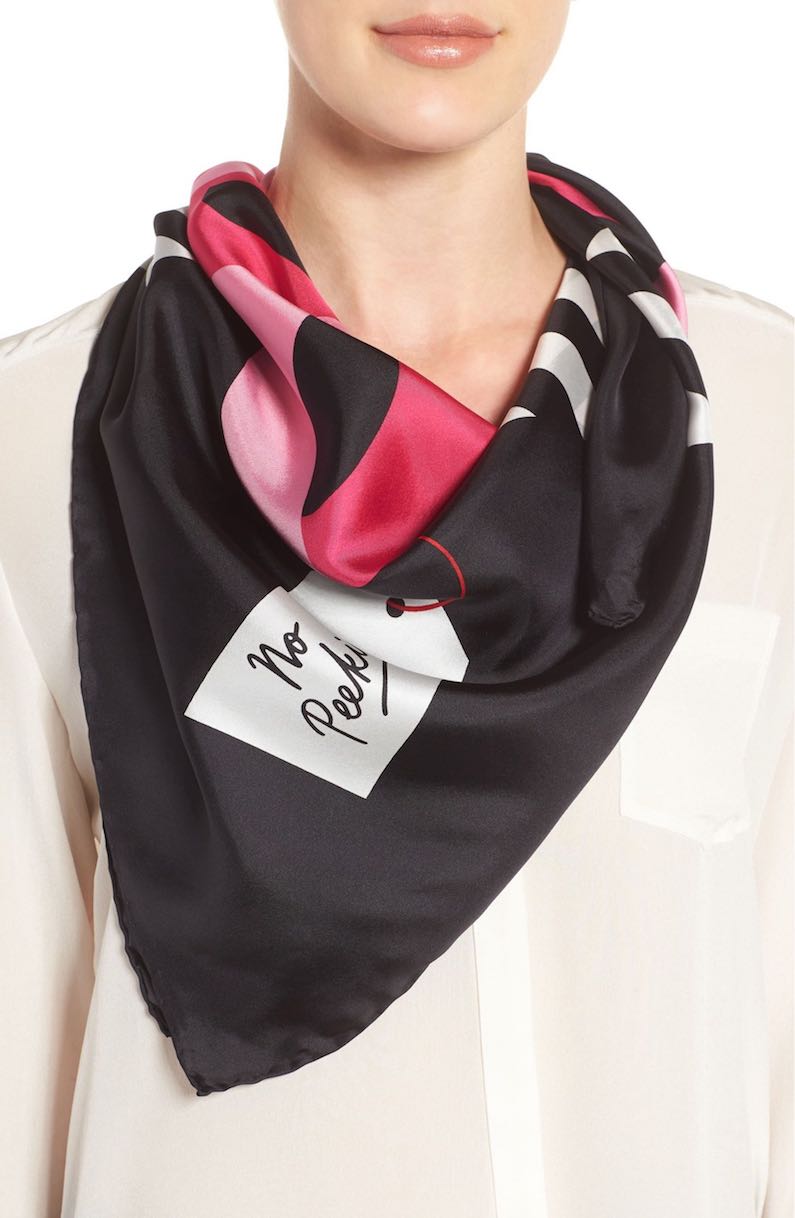 kate spade new york present square silk scarf