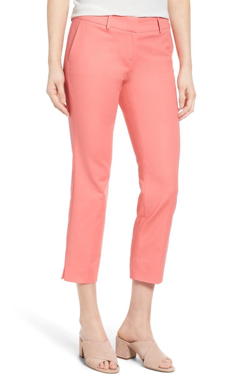 Halogen® Crop Stretch Cotton Pants