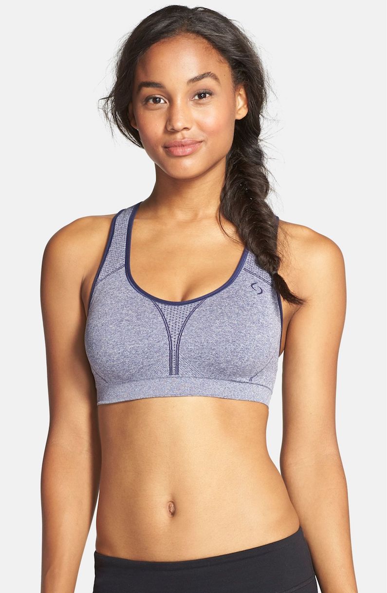 athleisure Moving Comfort 'Just Right' Seamless Racerback Sports Bra
