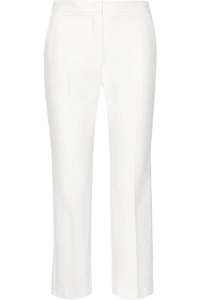 MAX MARA Cropped cotton-twill straight-leg pants