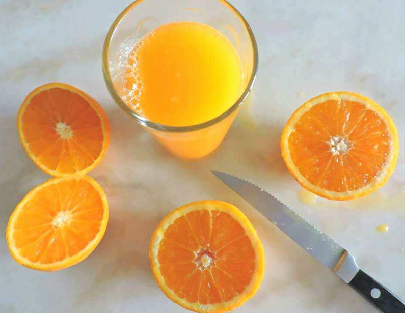 And of course some orange juice for the vitamins. 