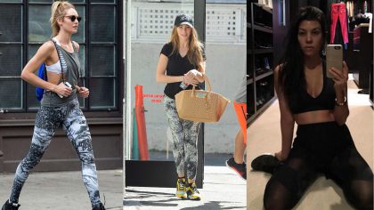 Celebrities gym clothes athleisure